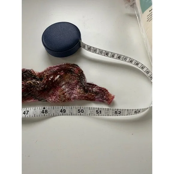 Hand Knit Shawl Wrap Scarf Boho Textured Pink Multicolor Cottagecore Festival - Picture 3 of 4